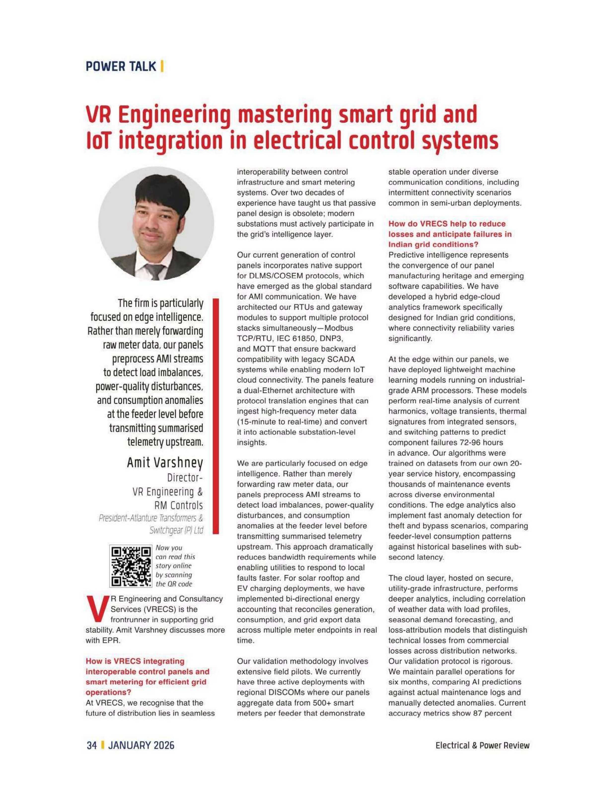 VR Engineering mastering smart grid and IoT integration in electrical control systems